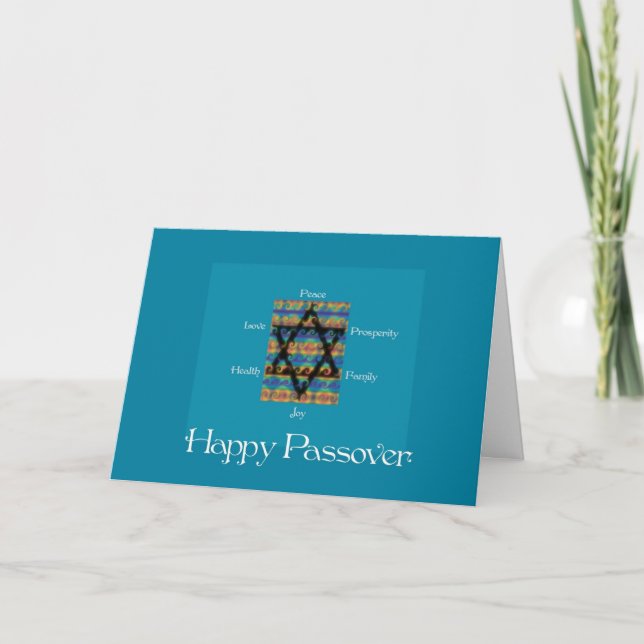 Happy Passover!-Star of David-mosaic Card (Front)