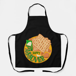 Happy Passover With Cute Matzo Jewish Holiday Apron