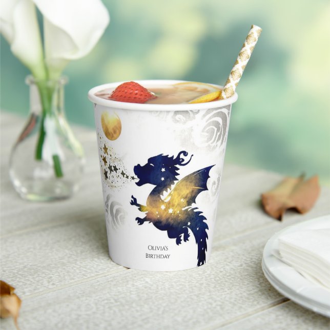 Happy Pastel Dragon Birthday  Paper Cups (Insitu)