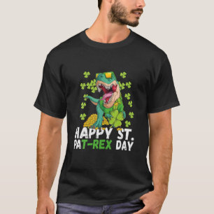 Happy Pat Trex St Patricks Day Dinosaur Trex Dino T-Shirt