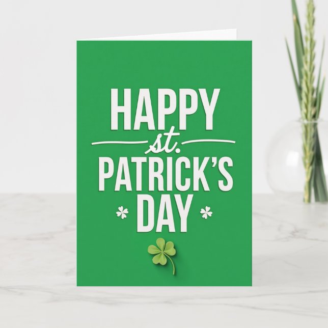 Happy Patricks Day Greeting Card (Front)