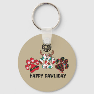 Happy Pawliday - Christmas Holiday Keychain