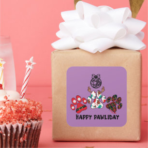 Happy Pawliday - Christmas Holiday Sticker