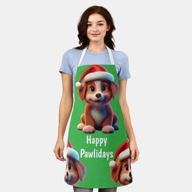 HAPPY PAWLIDAYS APRON (Worn)