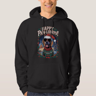Happy Pawlidays Belgian Malinois Merry Christmas Hoodie