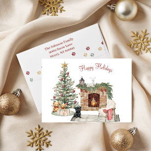 Happy Pawlidays Dog Design- Affenpinscher Holiday Card