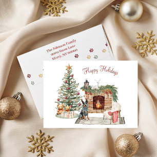 Happy Pawlidays Dog Design- Australian Cattle Dog  Holiday Card