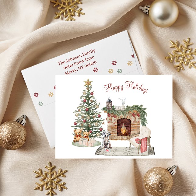 Happy Pawlidays Dog Design- Dalmatian Holiday Card (Creator Uploaded)