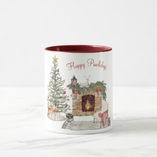 Happy Pawlidays Dog Design- Lhasa Apso Mug