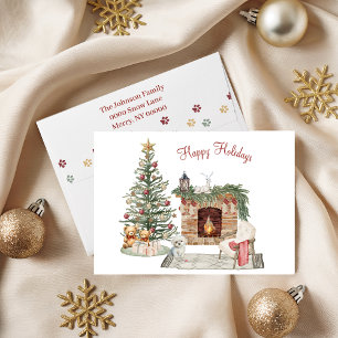 Happy Pawlidays Dog Design- Maltese Holiday Card