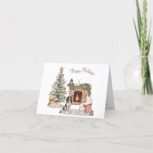Happy Pawlidays Dog Design- Springer Spaniel Holiday Card
