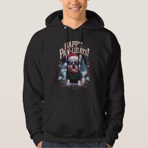 Happy Pawlidays French Bulldog Merry Christmas Hoodie