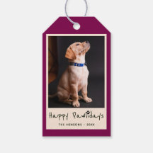 Happy Pawlidays Funny Pun Pet Photo