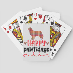 Happy Pawlidays Funny Word Pun Playing Cards