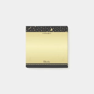 Happy Pawlidays, Gold shiny Paw Christmas tree Post-it Notes