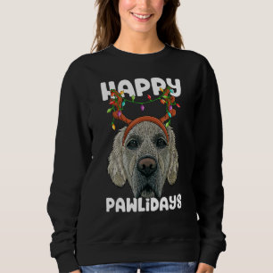 Happy Pawlidays Golden Retriever Christmas Paw Dog Sweatshirt