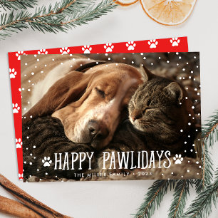 Happy Pawlidays Holiday Photo Card