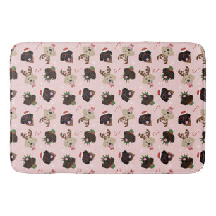 Happy Pawlidays Labrador Retriever Dogs Bath Mat