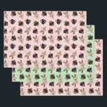 Happy Pawlidays Labrador Retriever Dogs Wrapping Paper Sheet<br><div class="desc">Cute illustration of three Labrador Retrievers dressed in Christmas attire.</div>