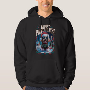 Happy Pawlidays Maltipoo Merry Christmas Holidays Hoodie