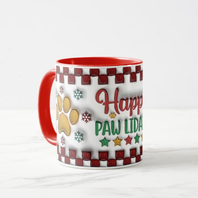 Happy Pawlidays Mug (Front Left)