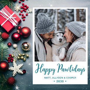 Happy Pawlidays Photo Holiday Card