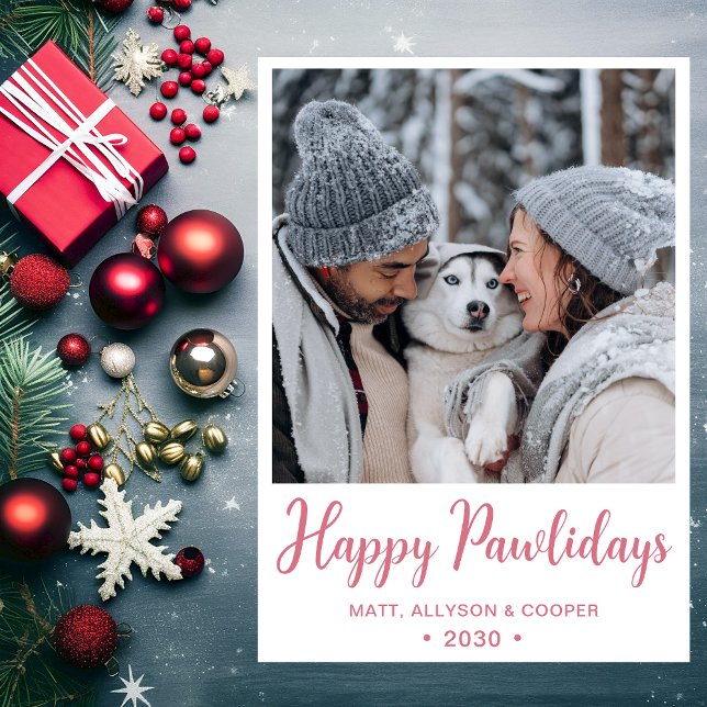 Happy Pawlidays Photo Holiday Card (Creator Uploaded)