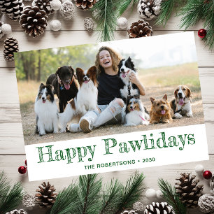 Happy Pawlidays Photo Holiday Card