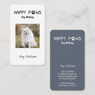 Happy Paws Dog Walking / Sitting Business Card
