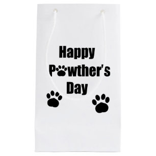 Happy Pawther’s Day Paw Print Pet Small Gift Bag
