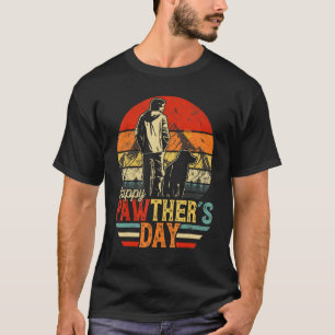 Happy Pawther s Day Vintage Dog Dad Pet Papa Dadd T-Shirt