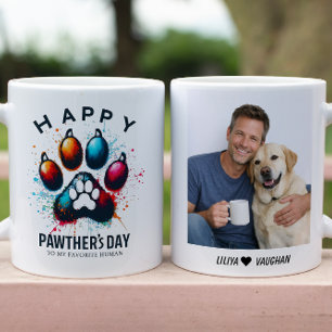 Happy Pawther’s Day Watercolor Dog Dad  Mug