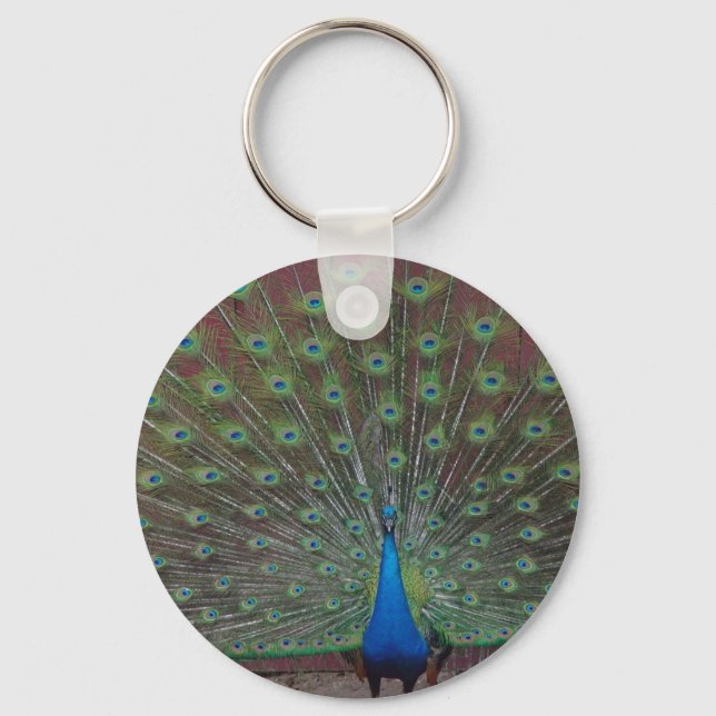happy peacock key ring (Front)