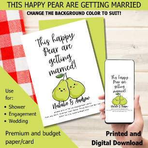 HAPPY PEAR LeahG Funny Cute Summer Bridal Shower  Invitation