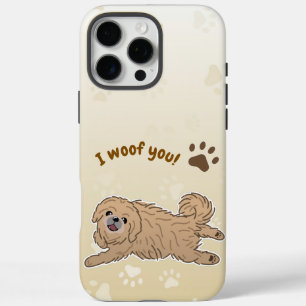 Happy Pekingese Dog Lover I Woof You Paws iPhone 16 Pro Max Case