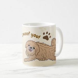 Happy Pekingese Dog Lover I Woof You Paws Coffee Mug