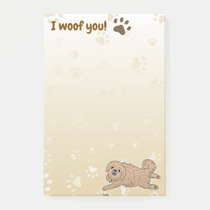 Happy Pekingese Dog Lover I Woof You Paws Post-it Notes