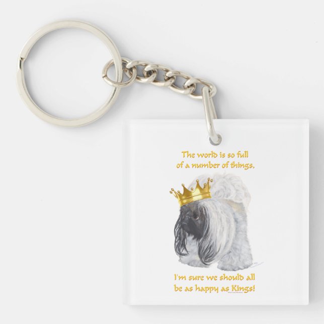 Happy Pekingese King Key Ring (Front)