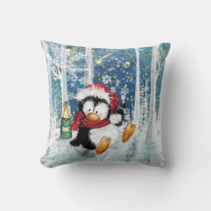 Happy Penguin - Christmas Cushion