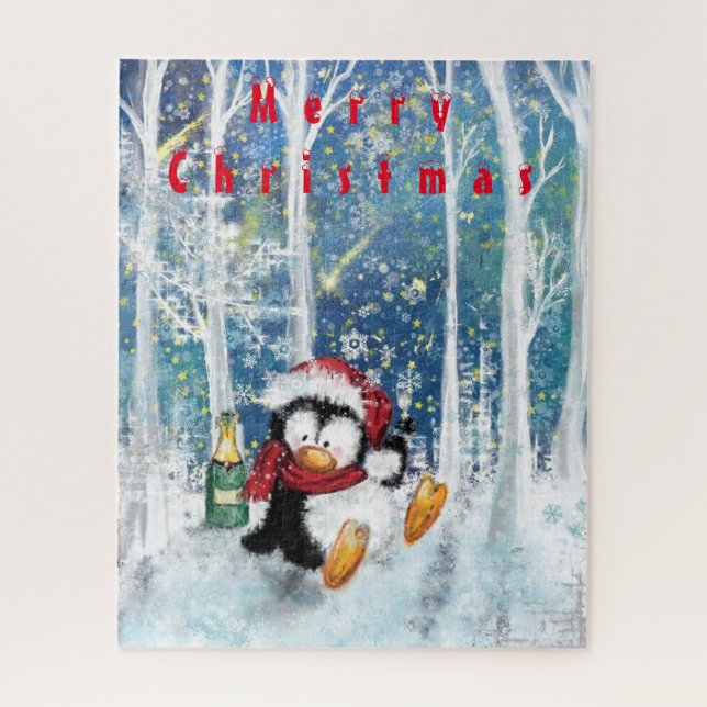 Happy Penguin - Christmas Jigsaw Puzzle (Vertical)