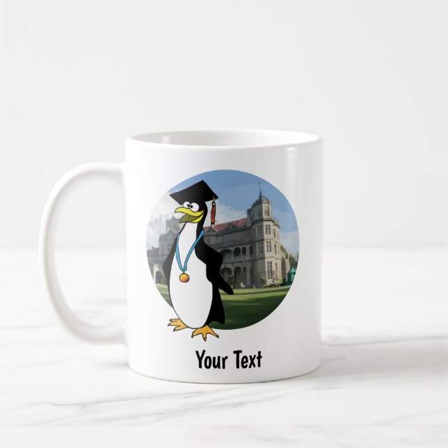 Happy Penguin Graduate Coffee Mug (Left)