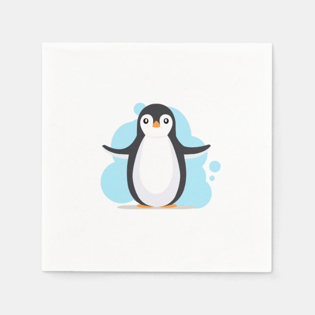 Happy penguin napkin (Front)