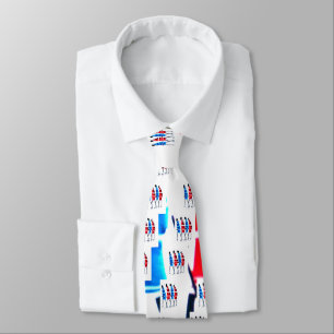 Happy People Maasai Warriors Walking Art Print Tie