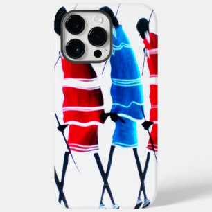 Happy People Maasai Warriors Walking Tall African iPhone Case