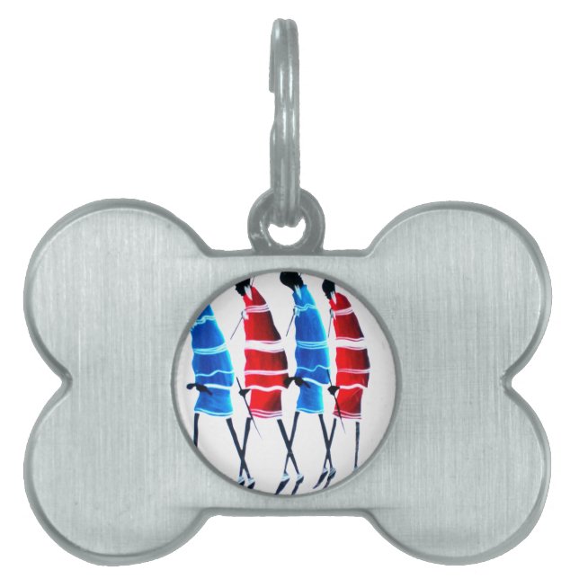 Happy People Masai Morans.png Pet Tag (Front)