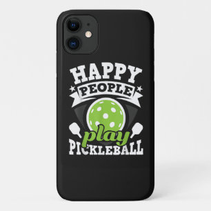 Happy People Play Pickleball - Paddleball Player iPhone 11 Case