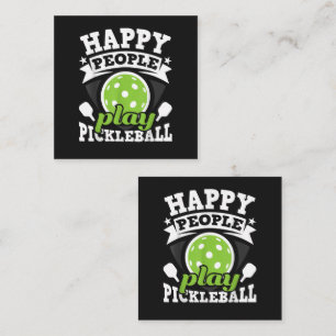 Happy People Play Pickleball - Paddleball Player Loyalty Card