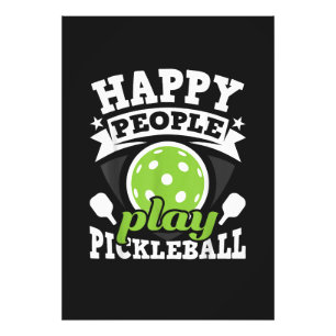 Happy People Play Pickleball - Paddleball Player Photo Print