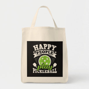 Happy People Play Pickleball - Paddleball Player Tote Bag