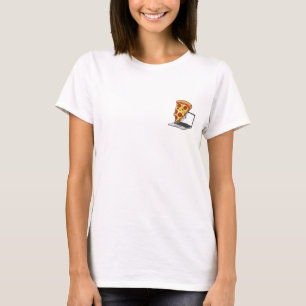 Happy Pepperoni Pizza Slice Surfing T-Shirt